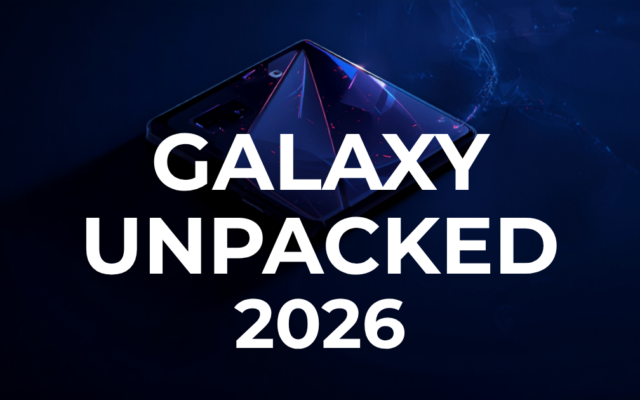 Samsung Galaxy Unpacked 2026 etkinliği için katlanabilir telefon görseli