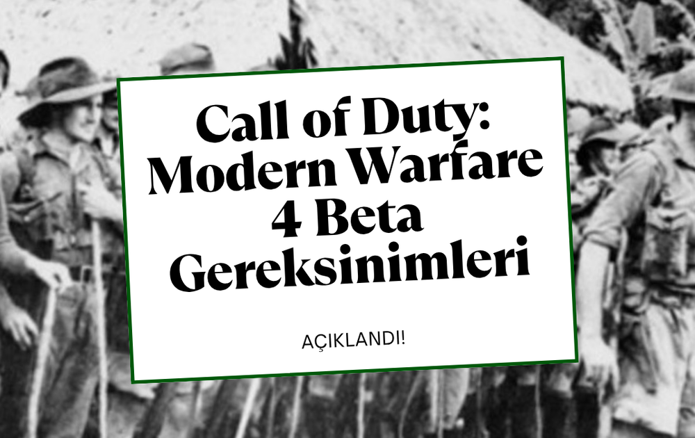 Modern Warfare 4 sistem gereksinimleri