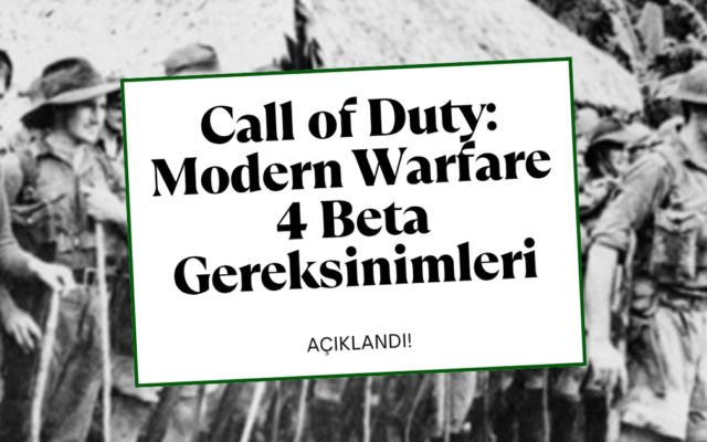 Modern Warfare 4 sistem gereksinimleri